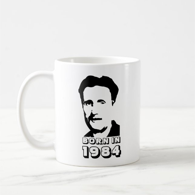Mug Né en 1984 (George Orwell) (Gauche)