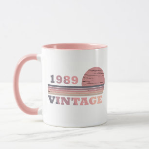 Mug né en 1989 anniversaire vintage