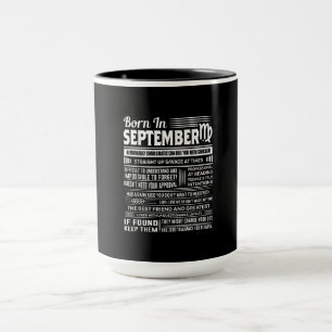 Mug Né en septembre virgo drôle cadeau d'anniversaire