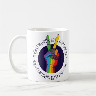 Mug Ne jamais cesser d'aimer ne jamais cesser de comba
