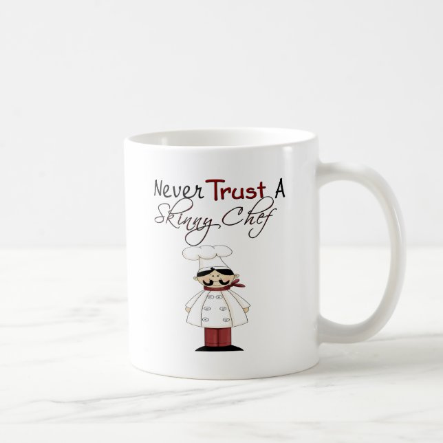 Mug Ne jamais faire confiance à un chef maigre (Droite)