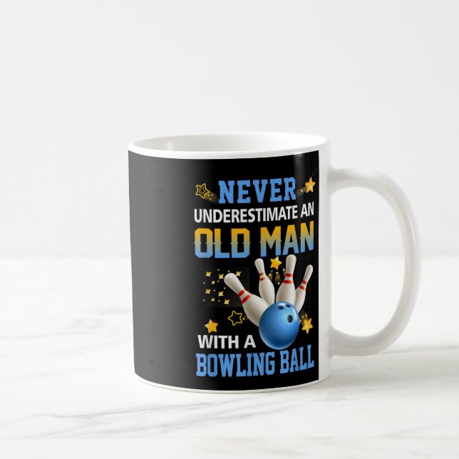 Mug Ne jamais sous-estimer Old Man Bowling Bowling Te (Droite)