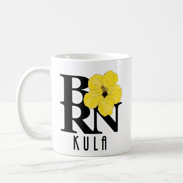 Mug NÉ Kula Hibiscus jaune 11oz (Gauche)