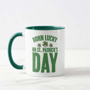 Mug Né Lucky sur St Patrick's Day Irlandais Anniversai