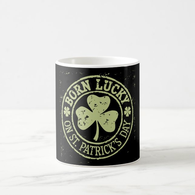 Mug Né Lucky sur St Patrick's Day Irlandais Anniversai (Centre)