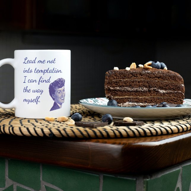 Mug Ne Me Mène Pas Dans La Tentation Citation Drôle (Créateur téléchargé)