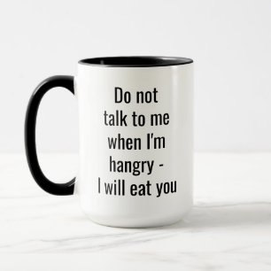 Mug Ne me parlez pas Amusant Humour familial Chocolat
