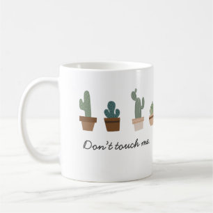 Mug Ne me touche pas Pun Cactus dans un pot