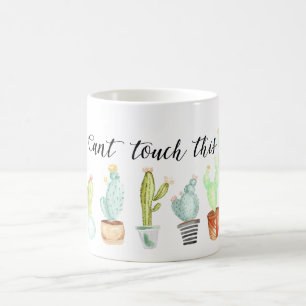 Mug Ne peut pas toucher cette aquarelle de cactus de  
