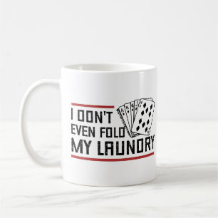 Mug Ne Plier même pas Lave-linge Funny Cartes Poker J