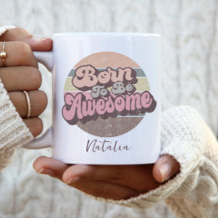 Mug Né pour être génial Rétro Vintage Anniversaire Per