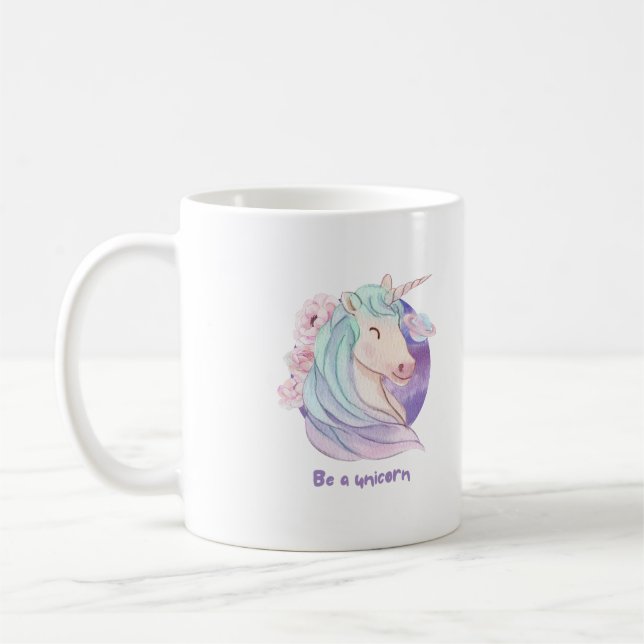 Mug Né pour être une Unicorn Magical Fan Club (Gauche)