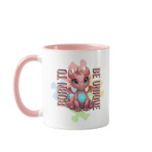 Né pour être unique Mignon dragon rose – Inspirant