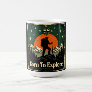 Mug Né pour Explorer – Terre Vierge de l'Explorateur N