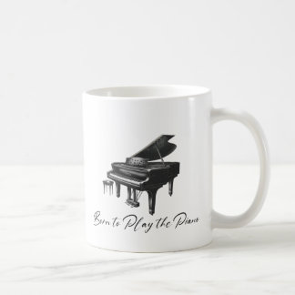 Mug Né pour jouer du piano