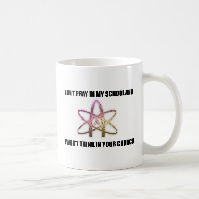 Mug Ne priez pas à mon école (Droite)