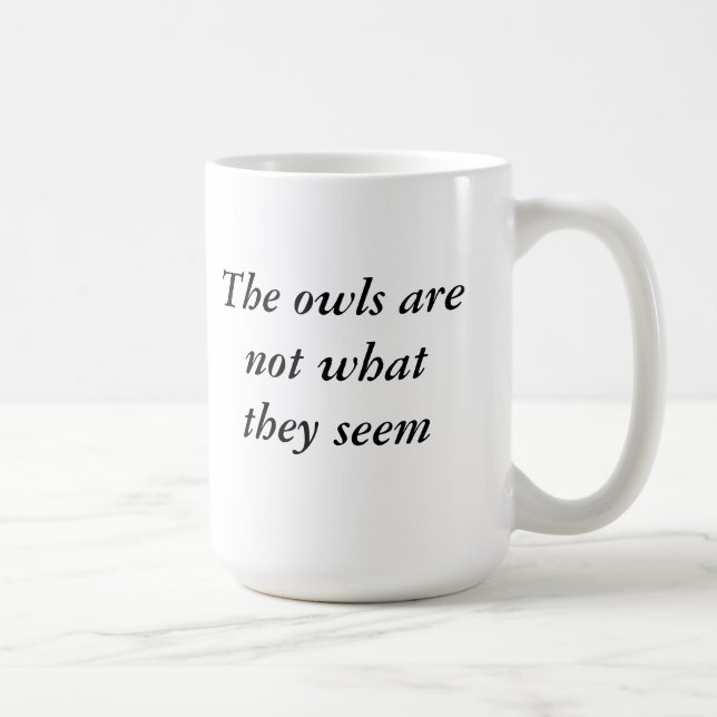 Mug Ne sont pas les hiboux de crêtes de jumeau ce (Droite)