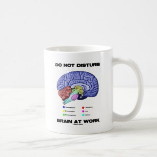 Mug Ne touchez pas au cerveau au travail (l'humour