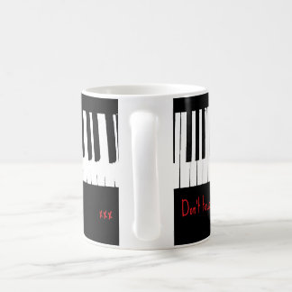 Mug Ne touchez pas – conception de touches de piano