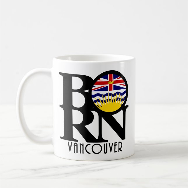 Mug NÉ Vancouver (drapeau de la C.-B.) 11oz (Gauche)
