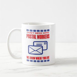 Mug Ne vous gênez pas avec le travailleur postal Funn