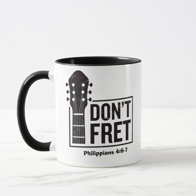 Mug Ne vous tracassez pas (Philippiens 4:6-7) Guitare (Gauche)