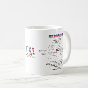 Mug Nebraska. L'état des États-Unis d'Amérique