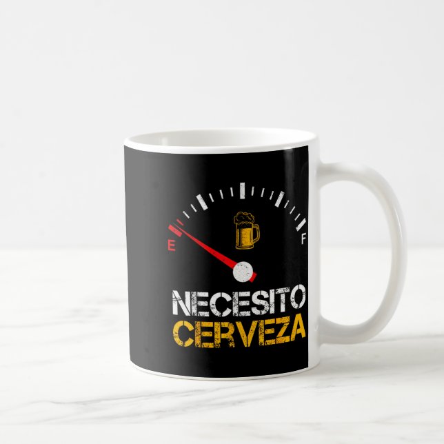 Mug Necesito Cerveza Funny Quote Saying Spanish Beer L (Droite)