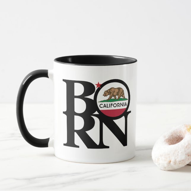 Mug NÉE EN Californie (Avec donut)