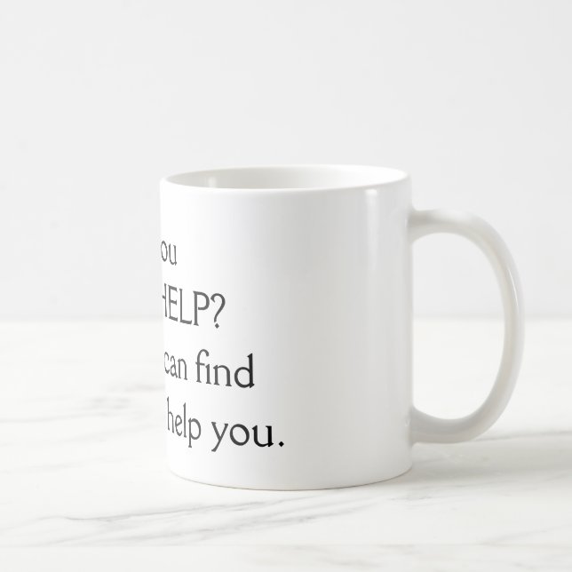 Mug - Need help? (Black) (Right)