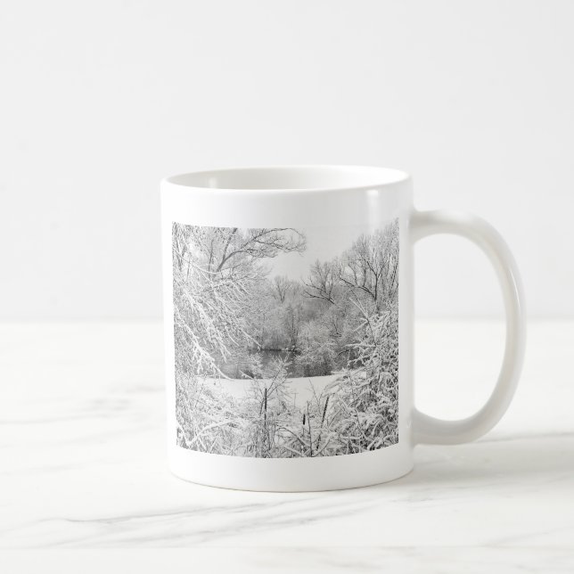 Mug Neige D'Hiver À Huron River (Droite)
