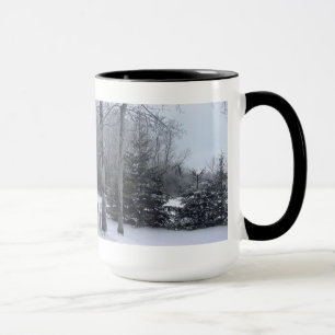 Mug neige et arbres