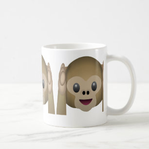 Mug N'entendez aucun singe mauvais Emoji