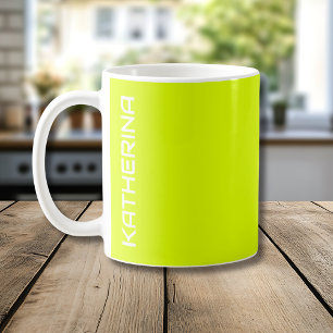 Mug Neon Chartreus couleur solide   Classic Personnali