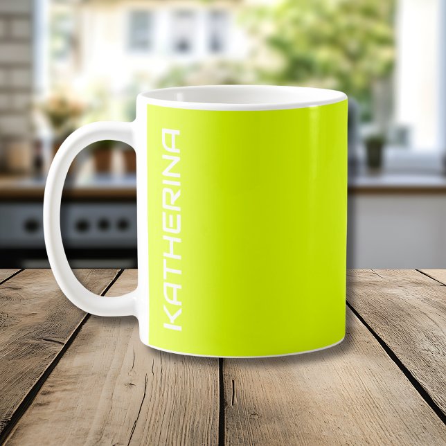 Mug Neon Chartreus couleur solide | Classic Personnali (Créateur téléchargé)
