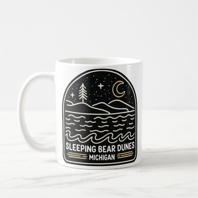 Mug Neon Dunes de l'ours couchage Michigan (Gauche)