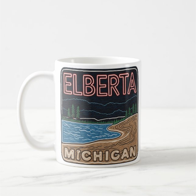 Mug Neon Elberta Michigan (Gauche)