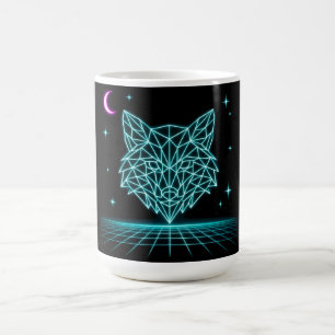 Mug Neon Fox Synthwave - Chasseur Électrique Rétro