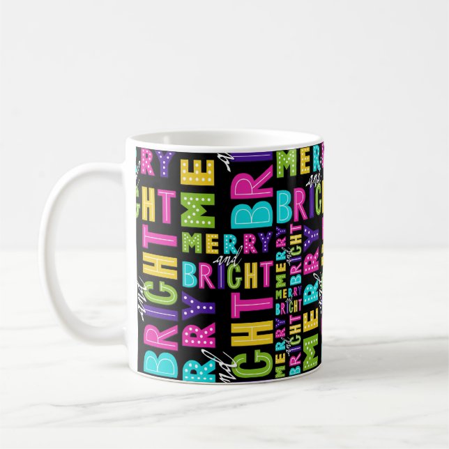 Mug Neon Merry et Bright (Gauche)