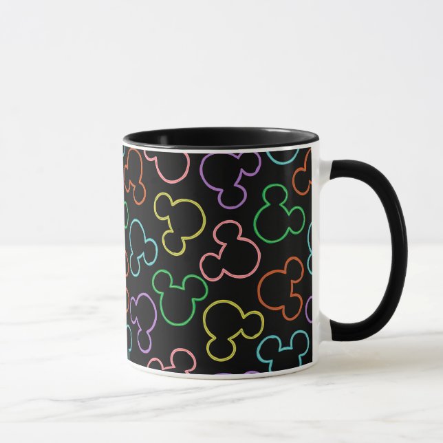 Mug Neon Mickey Mouse Icon Toss Pattern (Droite)