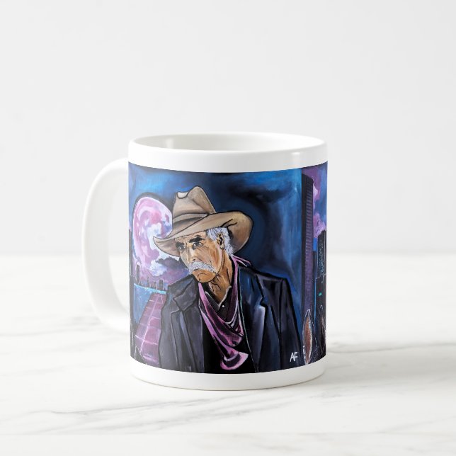 Mug Neon Moon Painting by Alfred Fox (Devant gauche)