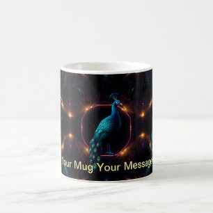 Mug Neon Peacock Elegance