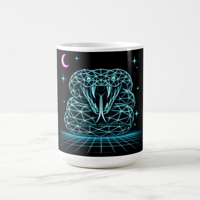 Mug Neon Snake Synthwave - Retro Viper Strike (Centre)