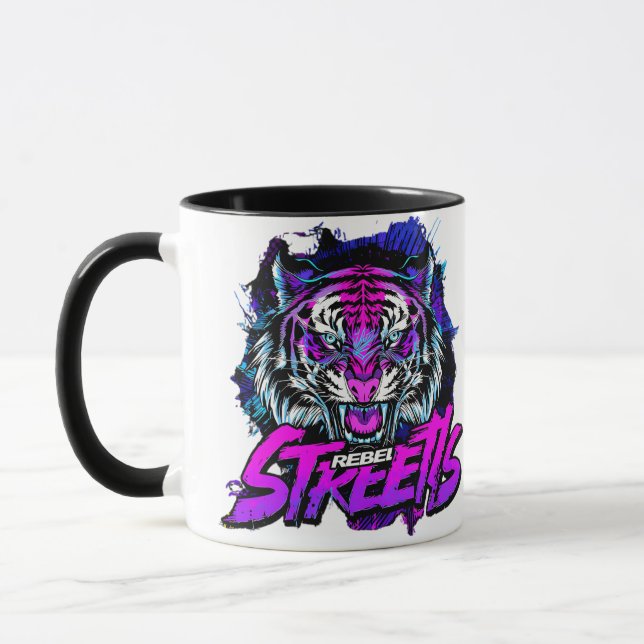 Mug Neon Tiger Urban Strewear Design (Gauche)