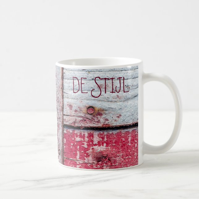 Mug Néoplasticisme amusant style d'art en bois personn (Droite)