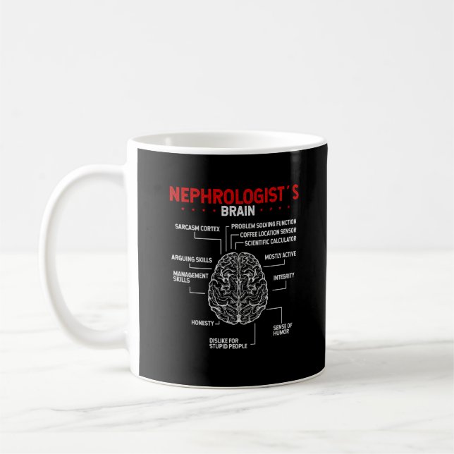Mug Néphrologiste Docteur Cerveau Kidney Chirurologue (Gauche)
