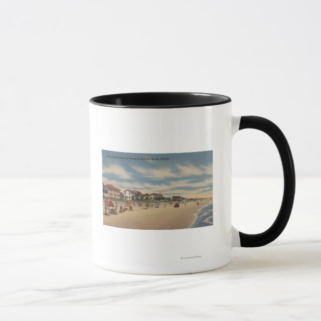 Mug Neptune Beach, FL - Vue des maisons de front de me (Droite)
