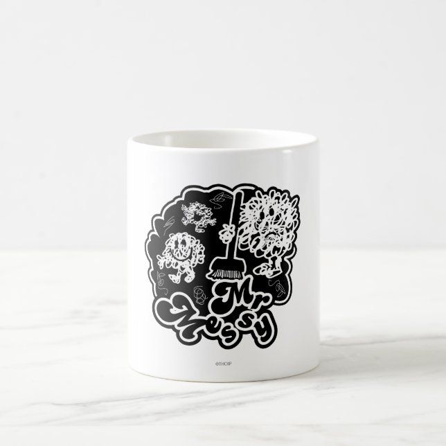 Mug Nettoyage M. Messy en noir et blanc (Centre)