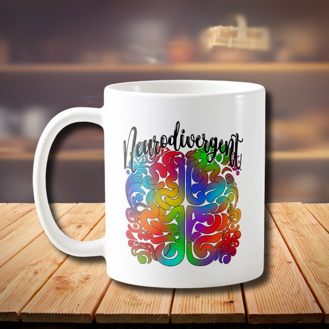 Mug Neurodivergent Rainbow Cerveau pour l'acceptation  (Créateur téléchargé)