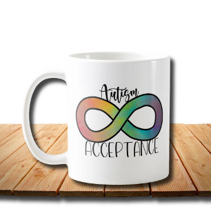 Mug Neurodiversité Autisme Acceptation Arc-en-ciel